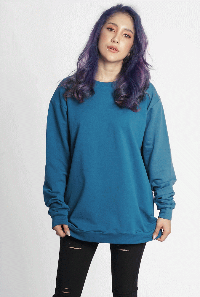 Golden Culture Autumn Girl  Sweatshirt (Blue 1)